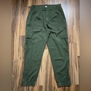 GAP Olive Women Cargo Pants with ankle zips